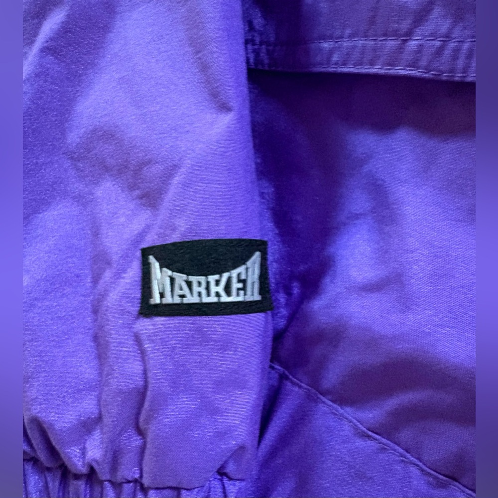 Vintage Marker Women's Ski Jacket in Purple and Red (M) - Picture 9 of 10